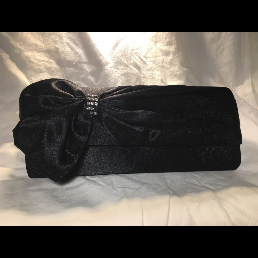 Black Satin Clutch Purse